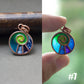 Small coloful unique copper pebble pendants pic 14