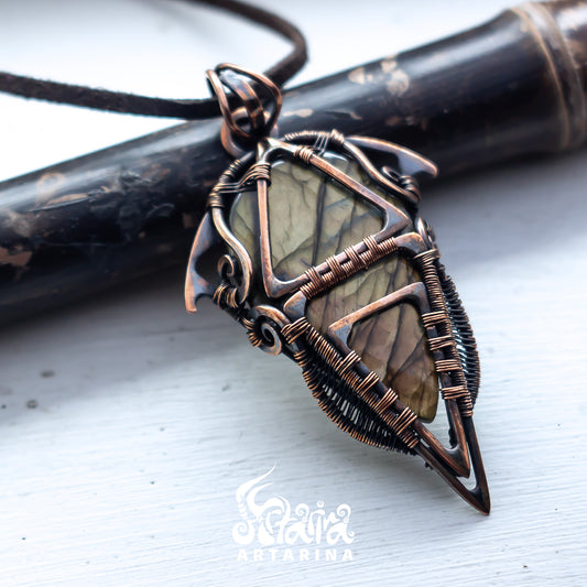 Dune burning man necklace. Steampunk brutal necklace