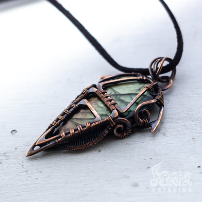 Dune burning man necklace. Steampunk brutal necklace