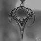Bright orange carnelian stone sterling silver enamel and wire wrap pendant