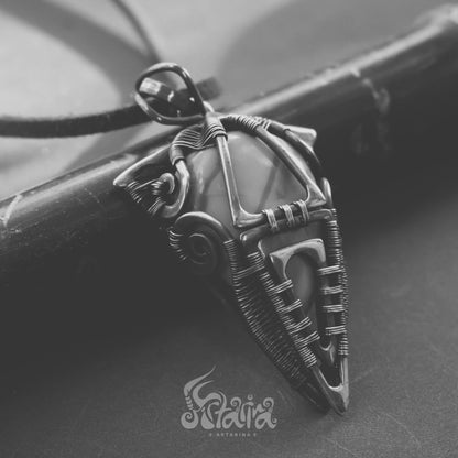 Personal talisman - magic amulet art necklace. Sacred talismanic symbol