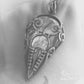 Statement steampunk pendant. Big stone patinated copper brutal jewelry