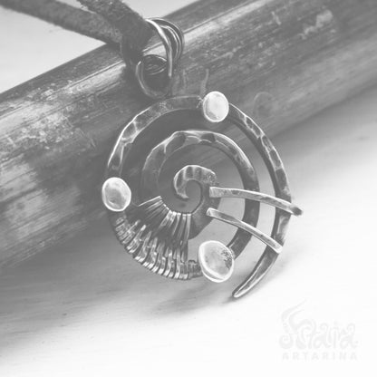 A magic necklace. Jewelry astrology. Solar primal tribal necklace