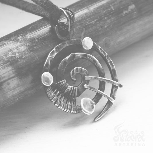 A magic necklace. Jewelry astrology. Solar primal tribal necklace