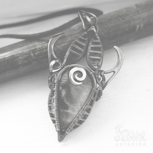 Shaman necklace talisman - Fae Frond Amulet