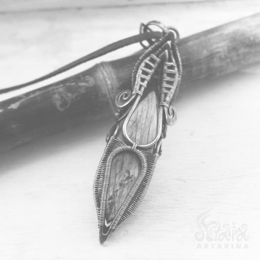 Dungeon master talisman necklace, witchcraft supplies witch necklace, alchemist wizard staff pendant