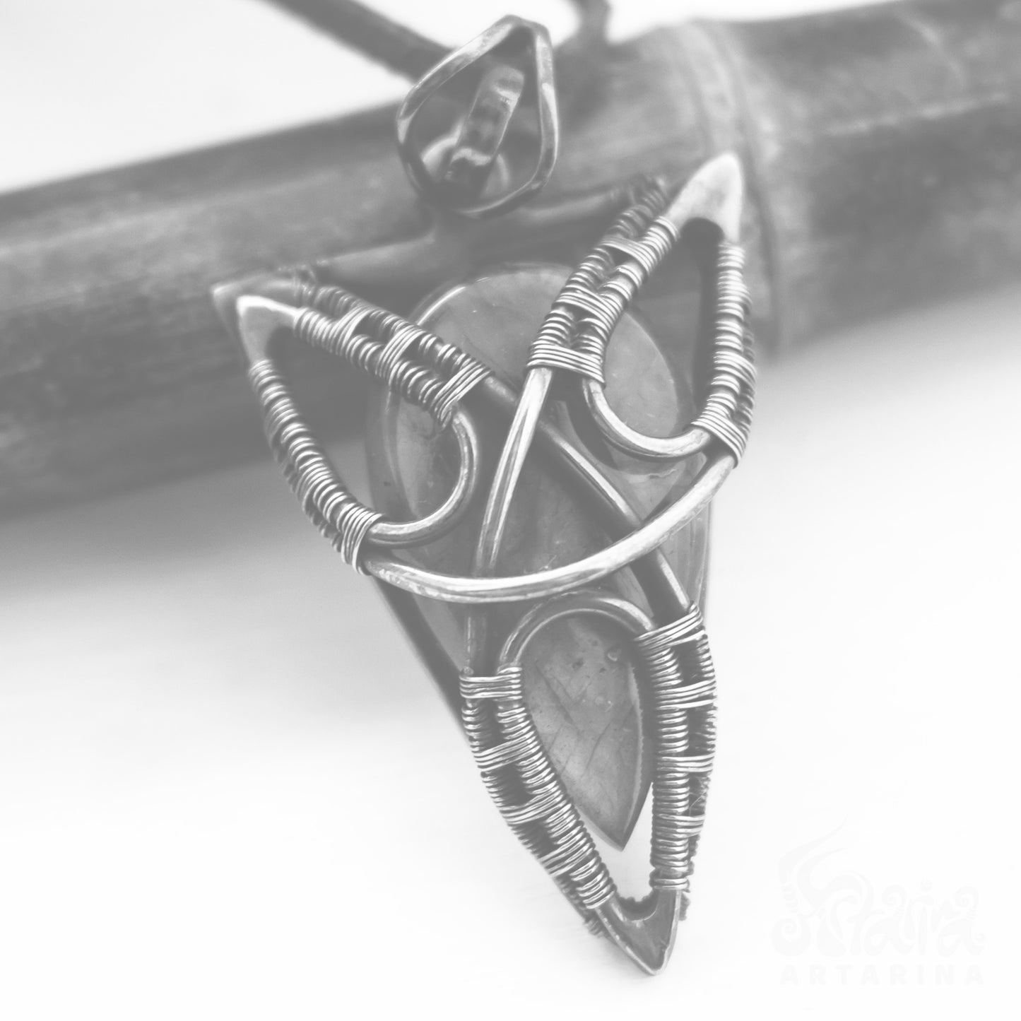 Book of shadows triskelion necklace, Witchy necklace, Cloak wizard robe aesthetic style, mage jewelry