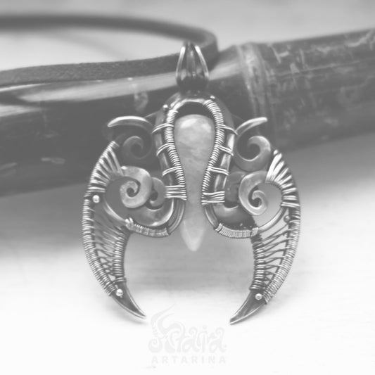 Witch moon amulet amazonite necklace