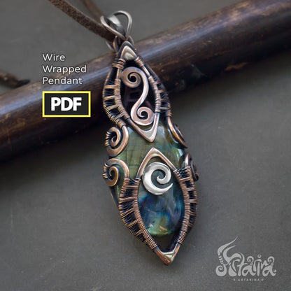 Wire wrapping PDF tutorial | Step by step wire jewelry making | Unique new copper tutorial by Artarina | See DESCRIPTION BELOW