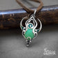 Very small silver wire necklace. Mint green chalcedony solid silver wirework pendant pic1