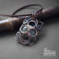 Restangle wirework copper antiqued vintage steampunk necklace pic 3