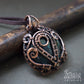 Round victorian steampunk handmade necklace with labradorite stone pic 2