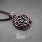 Round victorian steampunk handmade necklace with labradorite stone pic 4