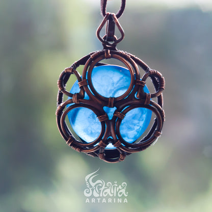 Astral sky mandala necklace. Protection anxiety relief blue mandala pendant. spirit keeping         conjure conjuring gnostic qliphoth pact haunted jewelry quantum healing