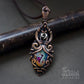 Handmade dragon cabochon wire wrapped necklace pic 2
