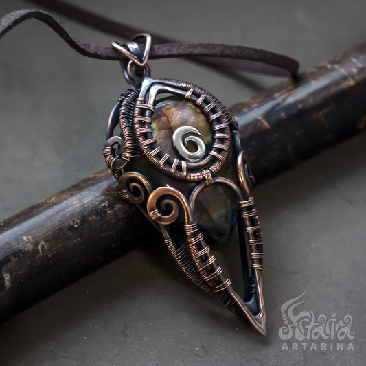 Spirit keeping brutalism necklace steam punk clothing neo-victorian machine age punk necklace loft jewelry engineering plague doctor mad max post apocalyptic burning man artarina