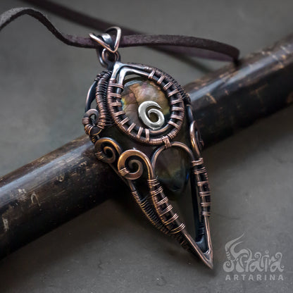 Spirit keeping brutalism necklace steam punk clothing neo-victorian machine age punk necklace loft jewelry engineering plague doctor mad max post apocalyptic burning man artarina