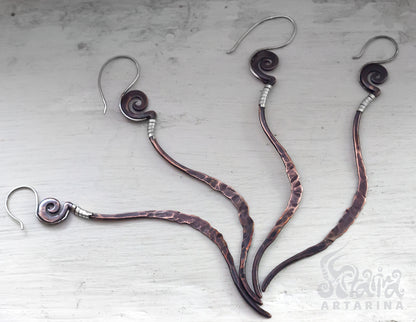 Quirky earrings cool earrings witchy earrings aesthetic earrings dragon earrings weird earrings spiral earrings novelty earrings artarina fairy earrings evil eye earrings haunted jewelry goetia