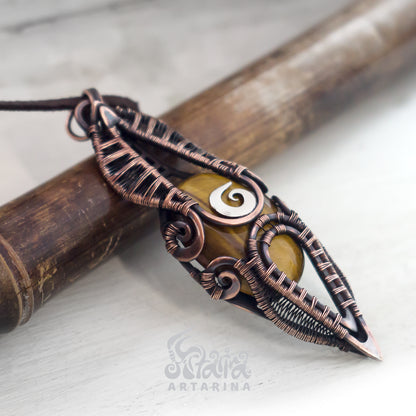 Tigers eye necklace Earth elemental talisman necklace earth elementals astral pendulum tiger eye necklace wheel of the year forest spirit satyr dryad spirit companion artarina