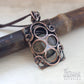 Restangle wirework copper antiqued vintage steampunk necklace