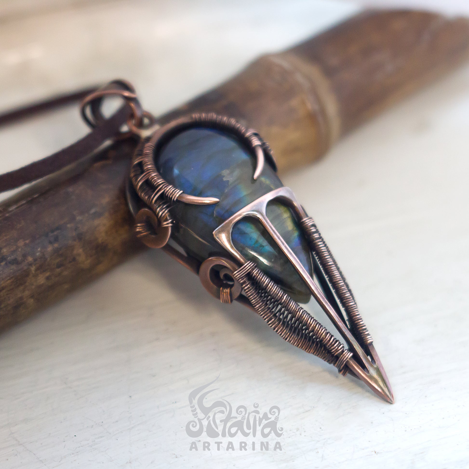 Labradorite Jewelry Loop Connector,pendant Jewelry,wire Wrapped