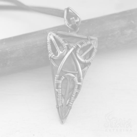Book of shadows symbol, triskele triquetra pendant necklace