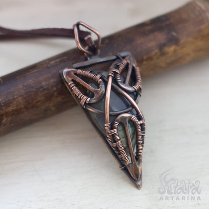 Book of shadows symbol, triskele triquetra pendant necklace