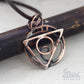 Hand crafted copper wire wrapped geometrical pendant pic 2