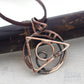 Hand crafted copper wire wrapped geometrical pendant pic 3
