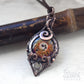 Cute hand painted dragon wire wrapped necklace pendant pic 2