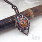 Cute hand painted dragon wire wrapped necklace pendant pic 4