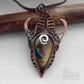Big copper wire wrapped pendant with beautiful labradorite pic 2