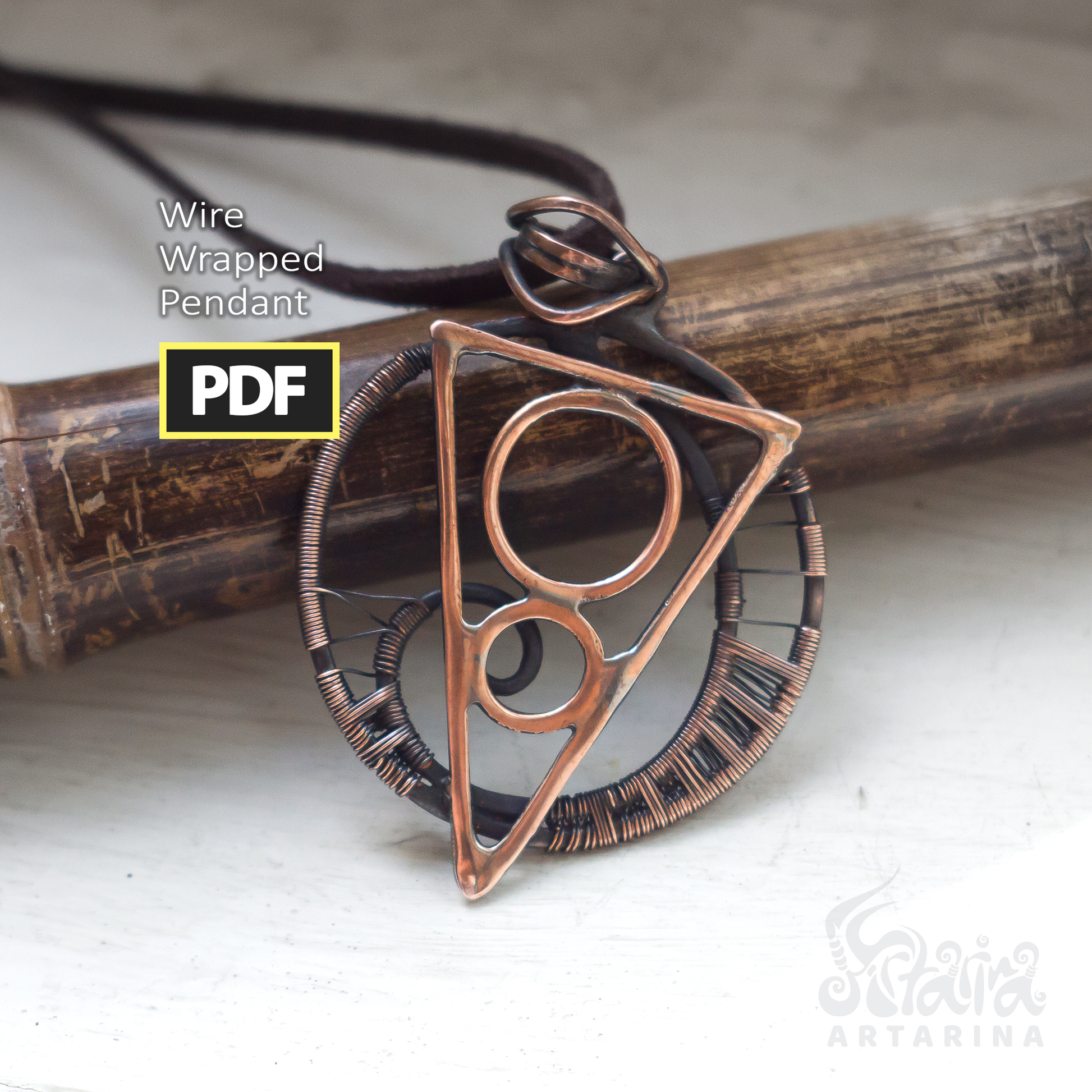 wire wrapped copper pdf tutorial. advanced beginner copper jewelry making