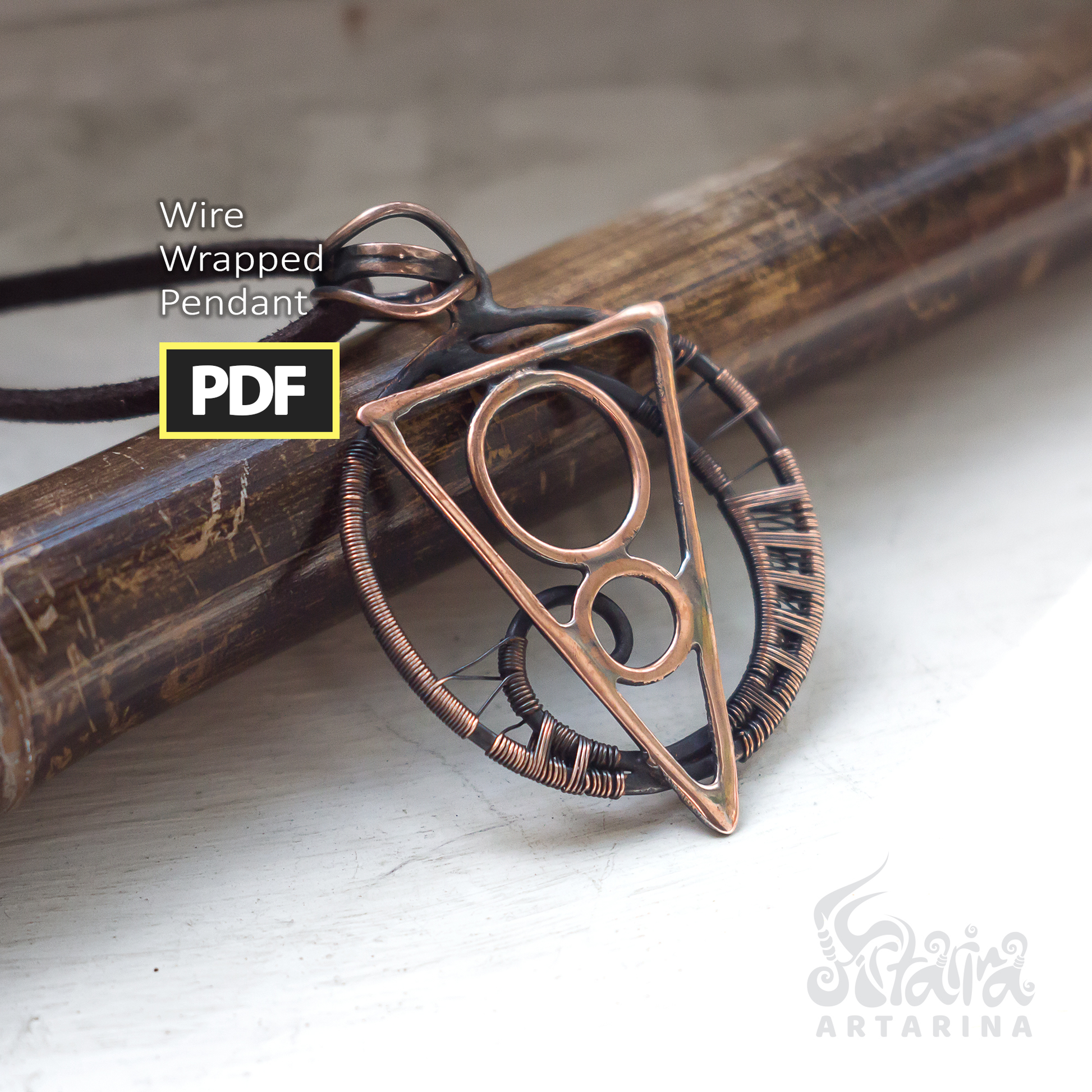 wire wrapped copper pdf tutorial. advanced beginner copper jewelry making