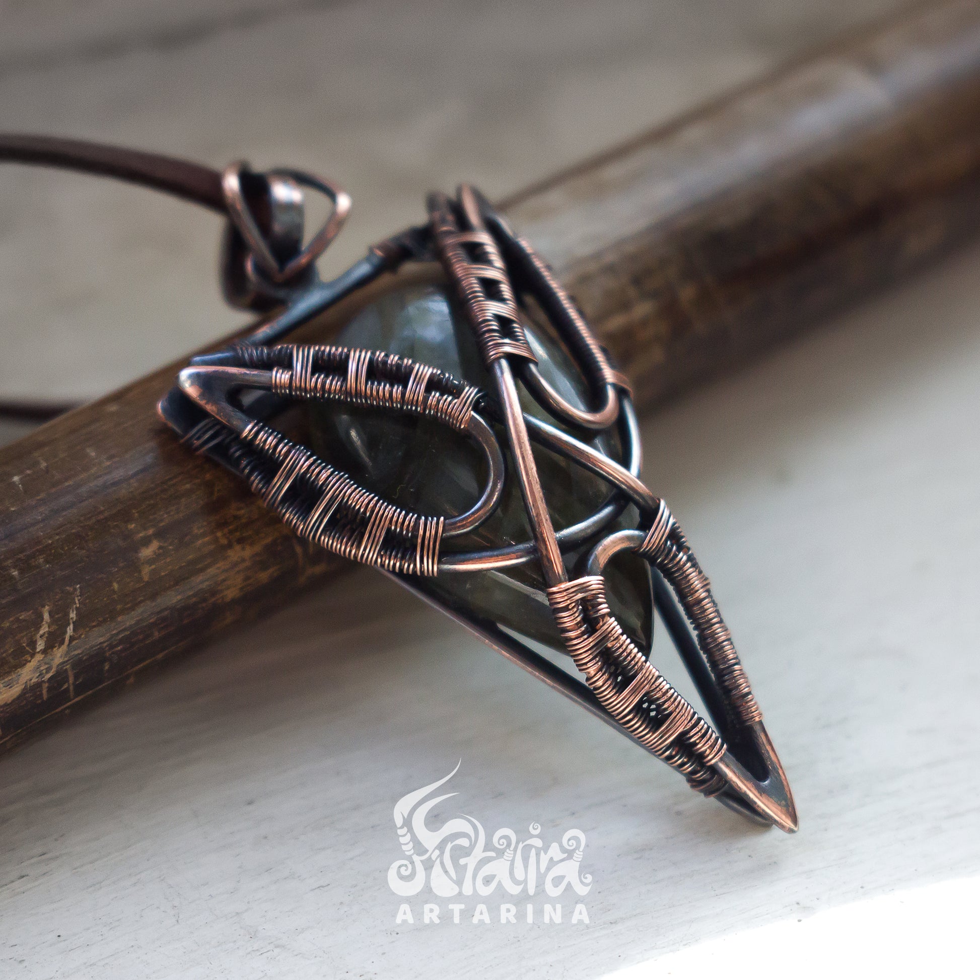 Triquetra triskelion unique handmade amulet