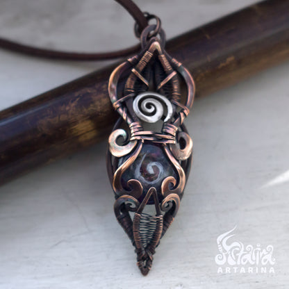 Sacred spiral wire wrapped neckalce