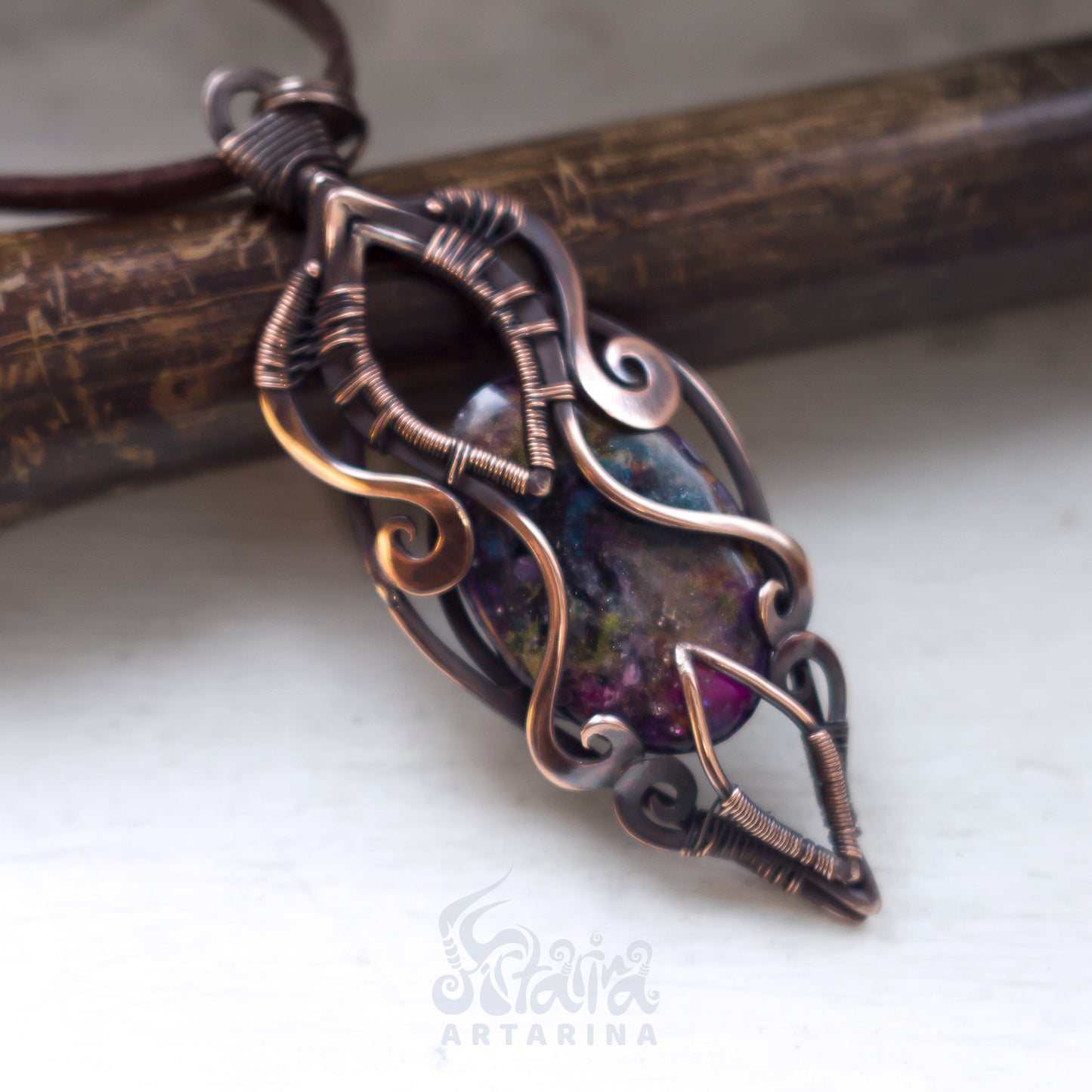 Alchemy magic pendulum necklace