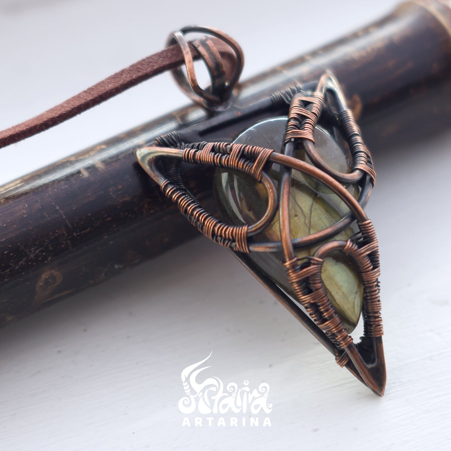 Magical wiccan witchy wizard labradorite necklace