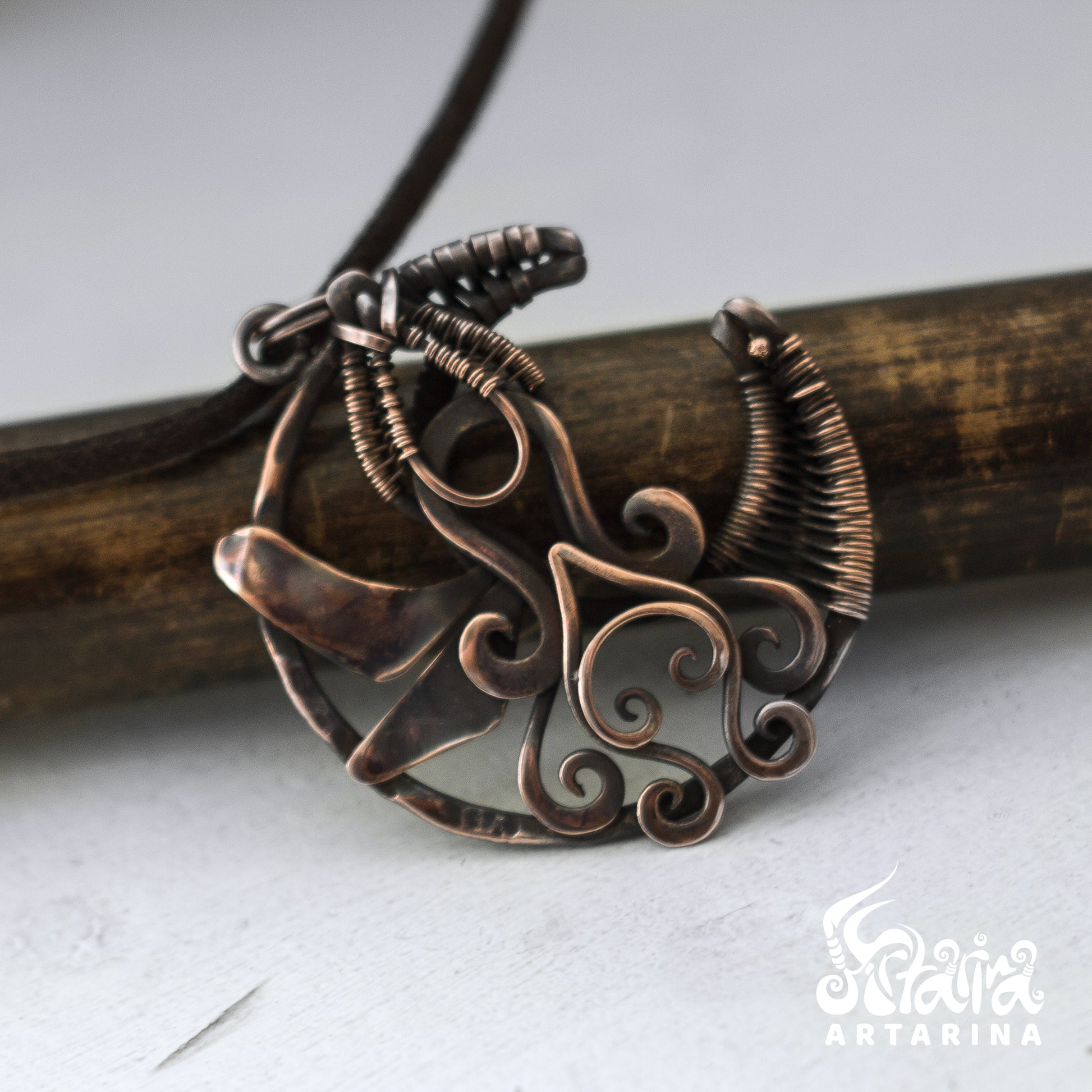 Cthulhu jewelry. Unique moon necklace with octopus symbol