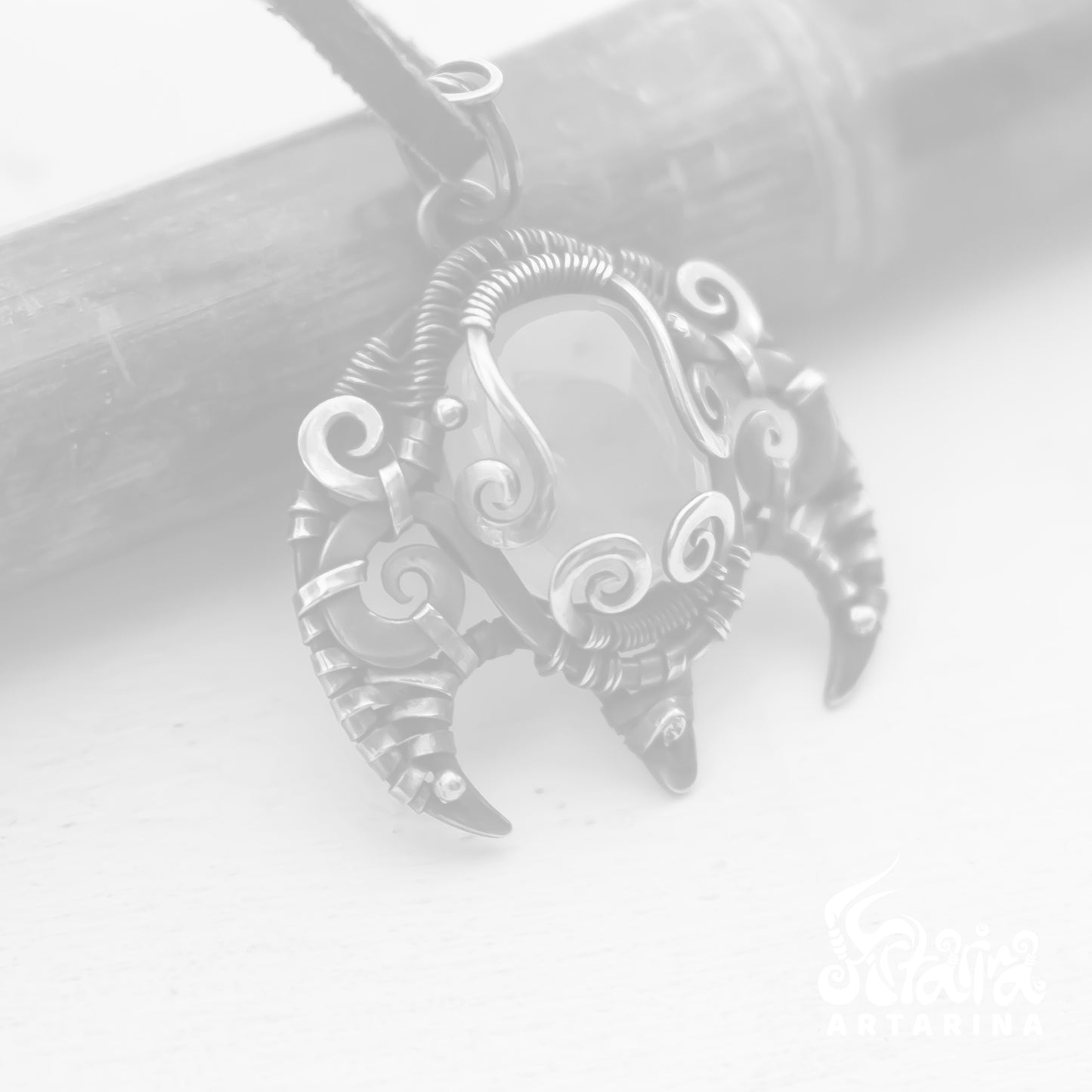 Rose quartz ancient shumer babylon style neckalce