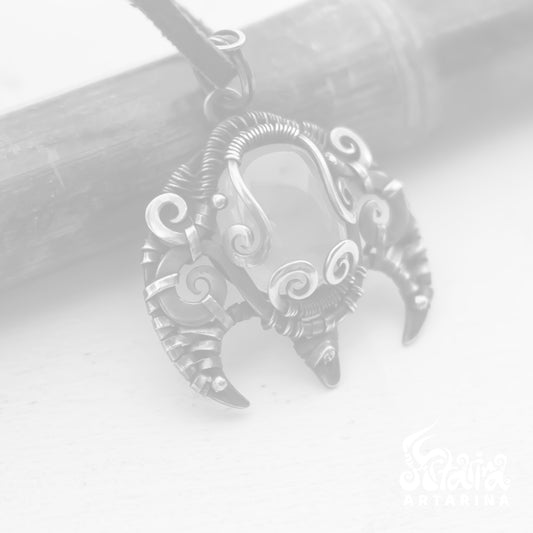 Rose quartz ancient shumer babylon style neckalce