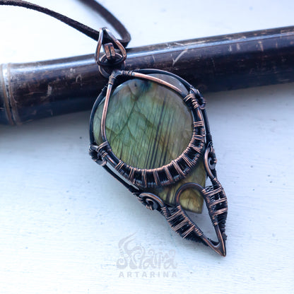 Dryad forest spirit, earthy elemental necklace, protection spell jewelry