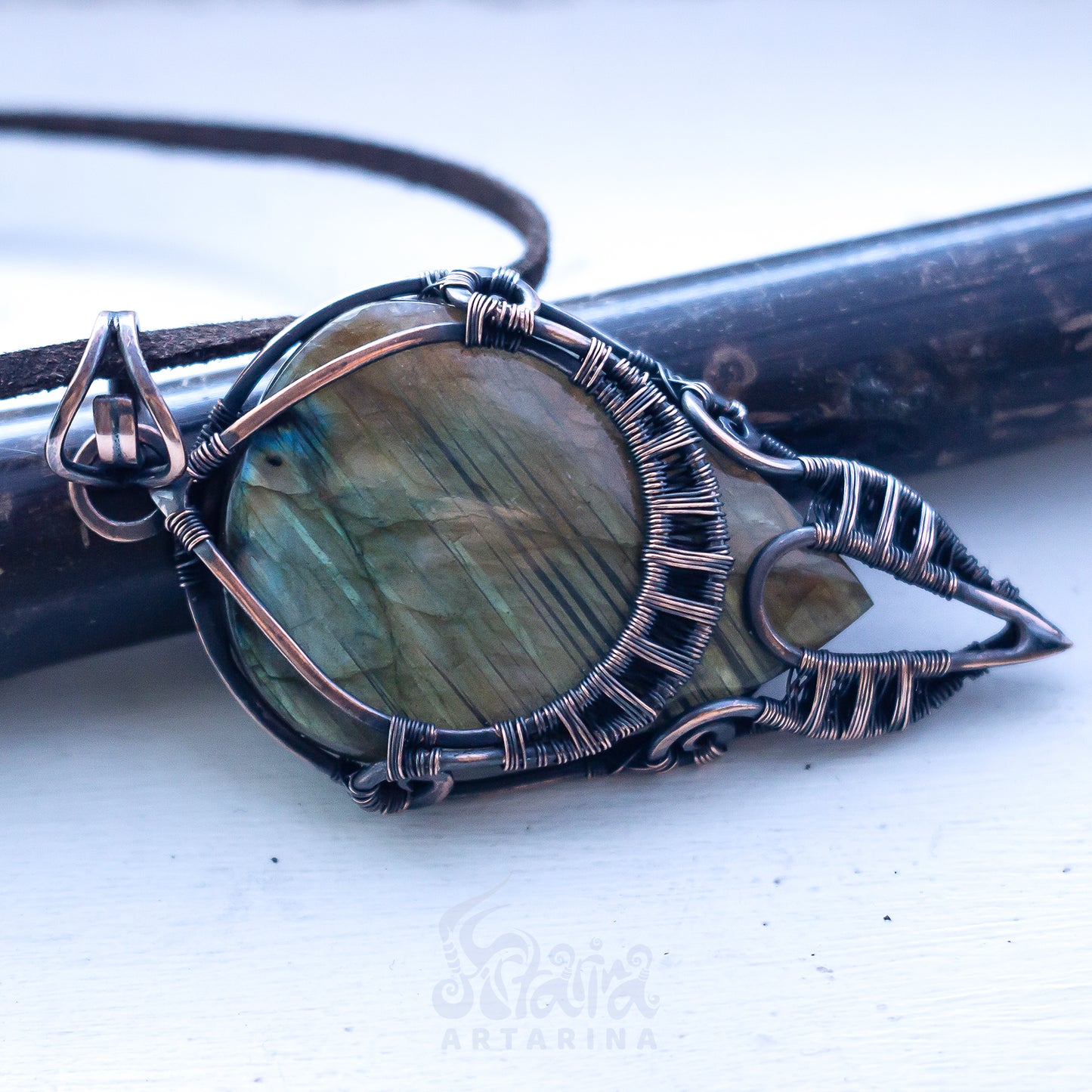 Dryad forest spirit, earthy elemental necklace, protection spell jewelry