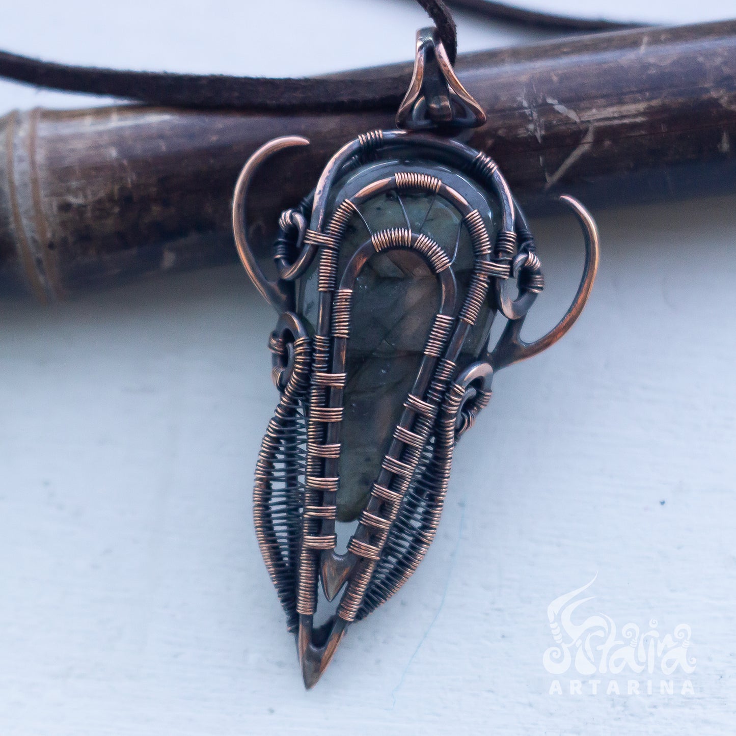 Dune burning man necklace. Steampunk necklace