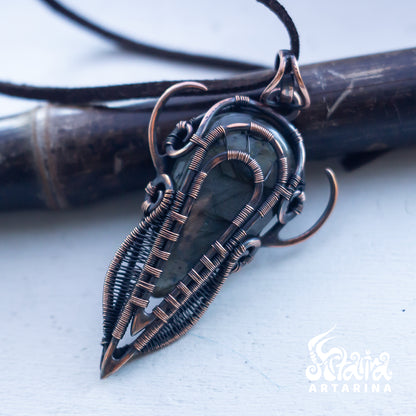 Dune burning man necklace. Steampunk necklace