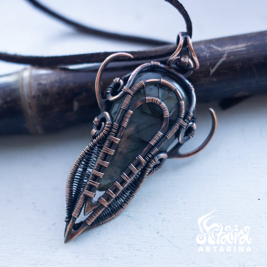 Dune burning man necklace. Steampunk necklace