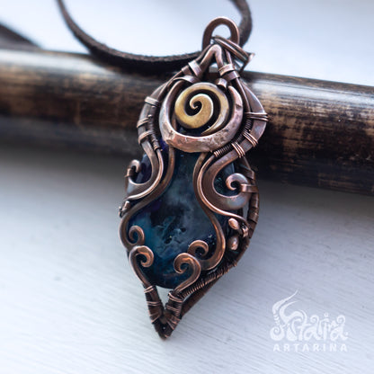 Astral galaxy pendant, ancient aliens starseed pendant, spirit keeping necklace