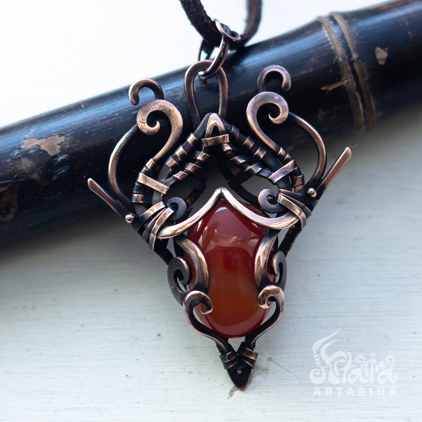 Carnelian ancient babylon shumer style pendant
