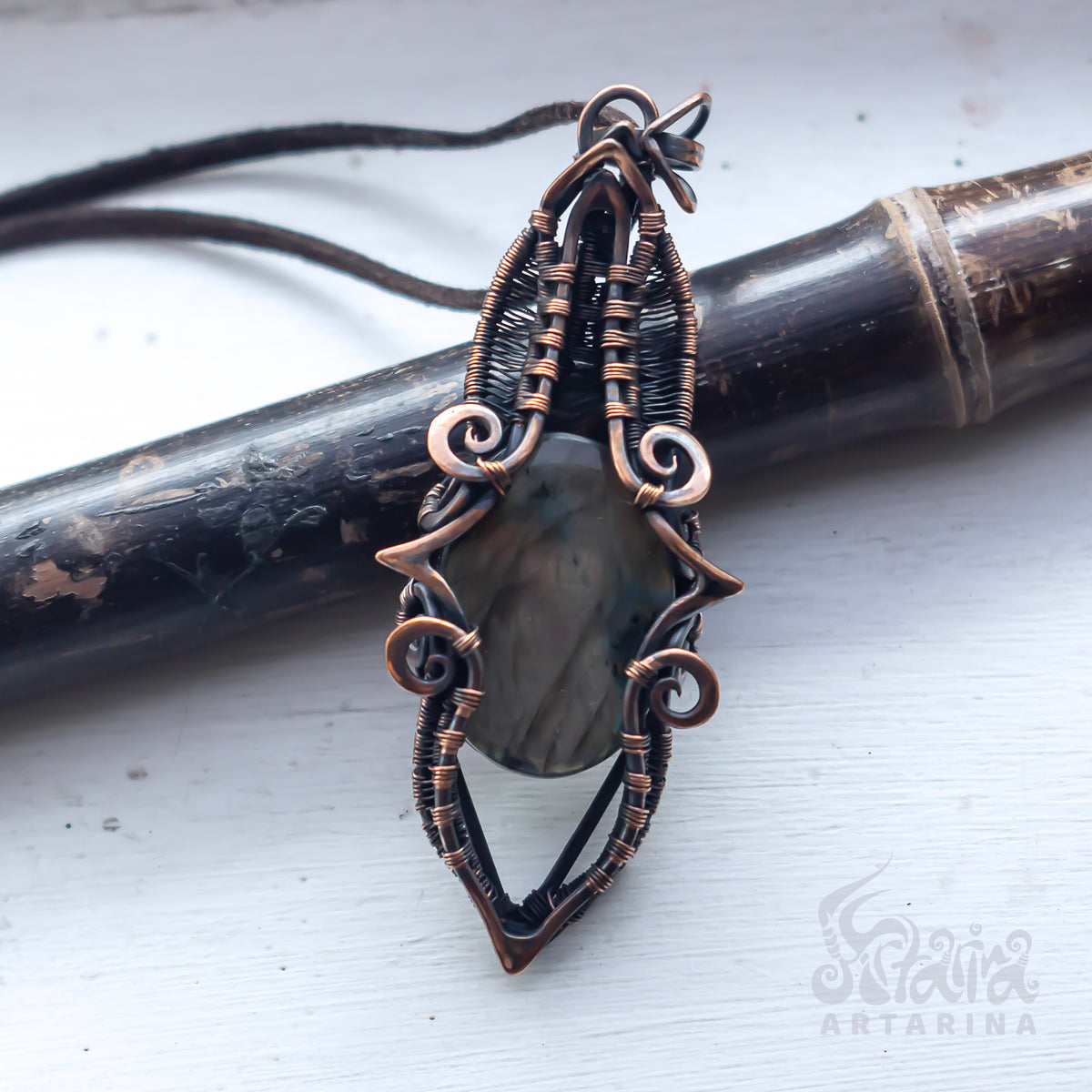Magick talisman jasper ancient style necklace. Dieselpunk jewelry