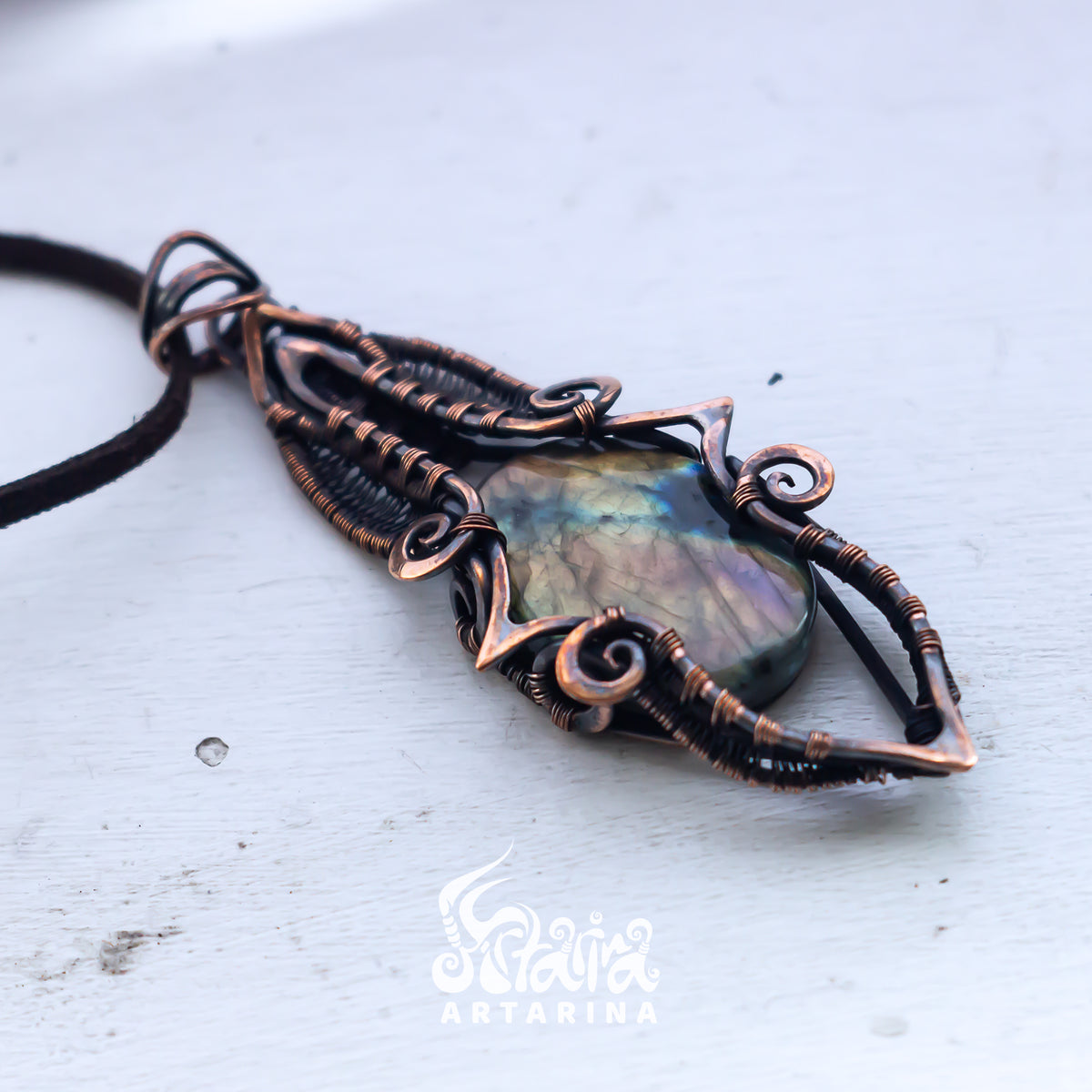 Magick talisman jasper ancient style necklace. Dieselpunk jewelry